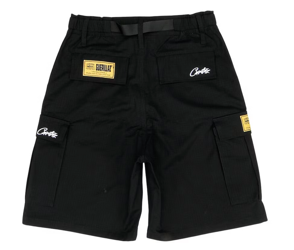 Corteiz Guerillaz 2022 Cargo Shorts Black