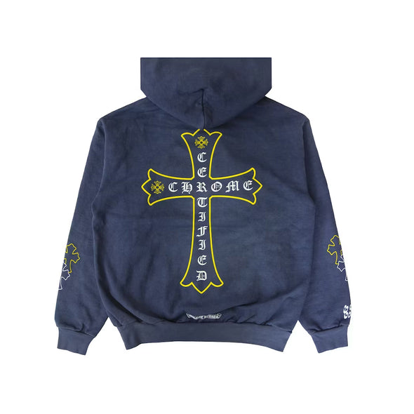 Chrome Hearts x Drake Certified Chrome Hand Dyed Hoodie Washed Blue (Miami Exclusive)
