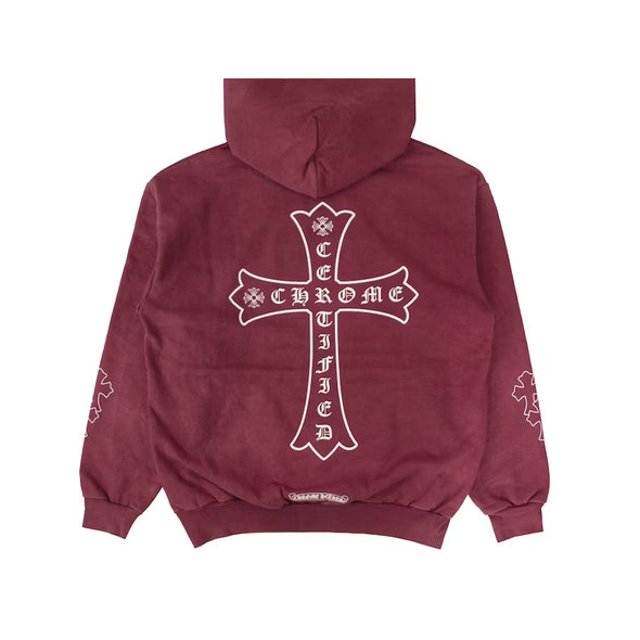 Chrome Hearts x Drake Certified Chrome Hand Dyed Hoodie Washed Red (Miami Exclusive)