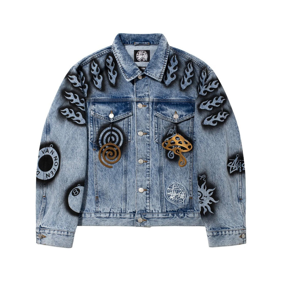 Stüssy Dries Van Noten Stencil Jacket Blue – De Makers Gallery