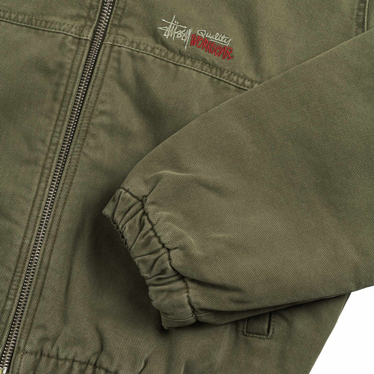 Stüssy Canvas Insulated Work Jacket Olive Drab – De Makers Gallery