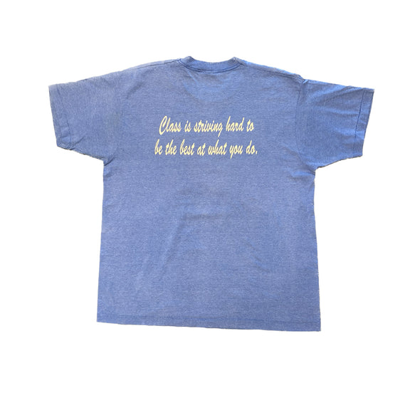 Stijlvolle dame "Cooper Run" blauw vintage T-shirt