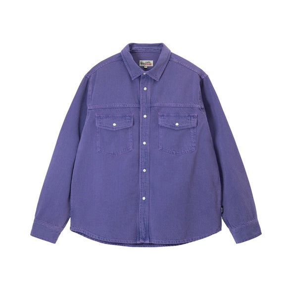 Stüssy Double Dye Western Shirt Purple